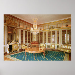 De bibliotheek van Louis XVI, gedecoreerd in 1781 Poster