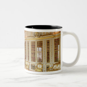 De bibliotheek van Louis XVI, gedecoreerd in 1781 Tweekleurige Koffiemok