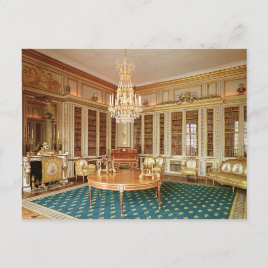 De bibliotheek van Louis XVI verfraaide in 1781 Briefkaart (Voorkant)