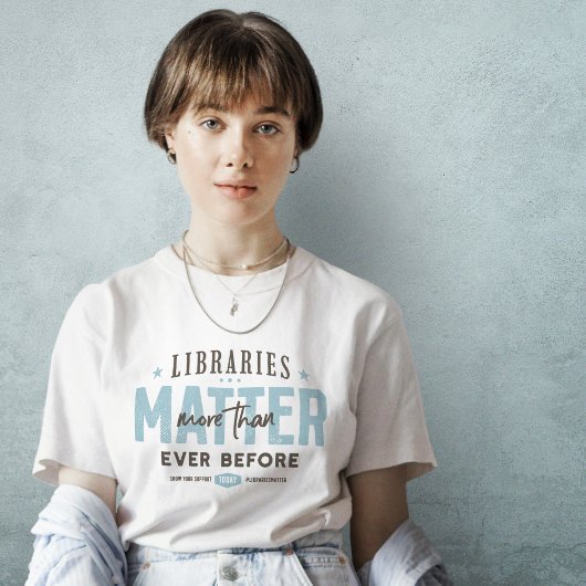 De bibliotheken zijn meer dan ooit T-shirt belangr