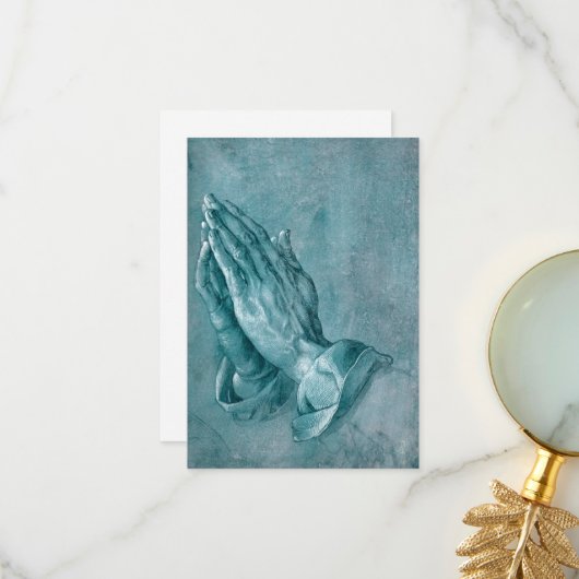 De biddende handen van Albrecht Durer Bedankkaart (Voorkant / Achterkant in situ)