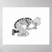 De biddende vrouw in zwart, 20x16 Poster (Voorkant)