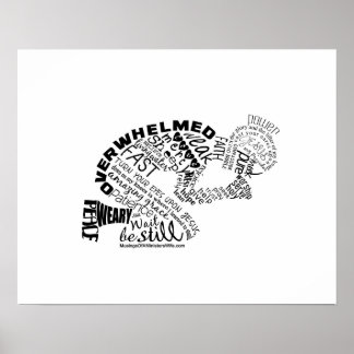 De biddende vrouw in zwart, 20x16 Poster