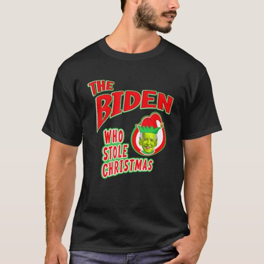 De Biden die Kerstmis houden voor kerstpatriottica T-shirt (Voorkant)