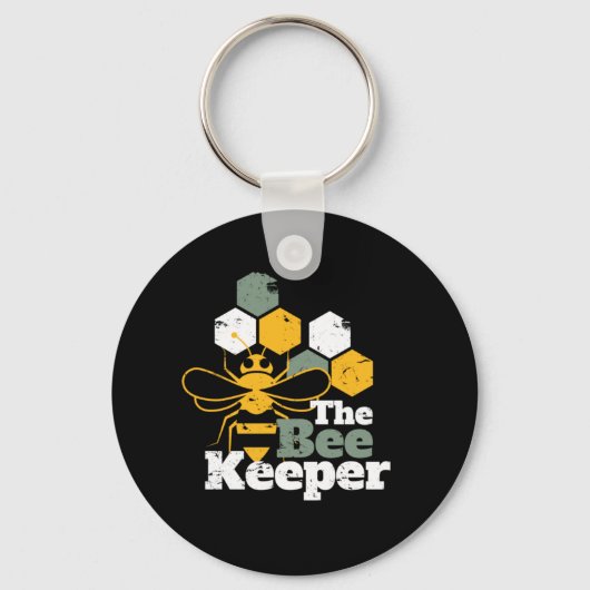 De biefenhouder Funny Honey Bee Lover Sleutelhanger (Voorkant)