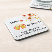 De bier 30 Happy Fathers Dag op een dag Bier Onderzetter (Linkerzijde)