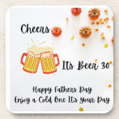 De bier 30 Happy Fathers Dag op een dag Bier Onderzetter (Voorkant)