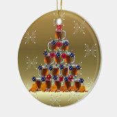 De bierboom keramisch ornament (Links)