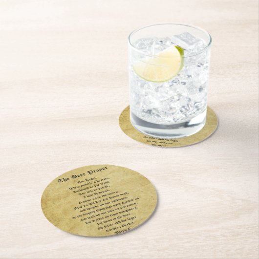 De bierbrouwer ronde kartonnen onderzetter (Insitu)