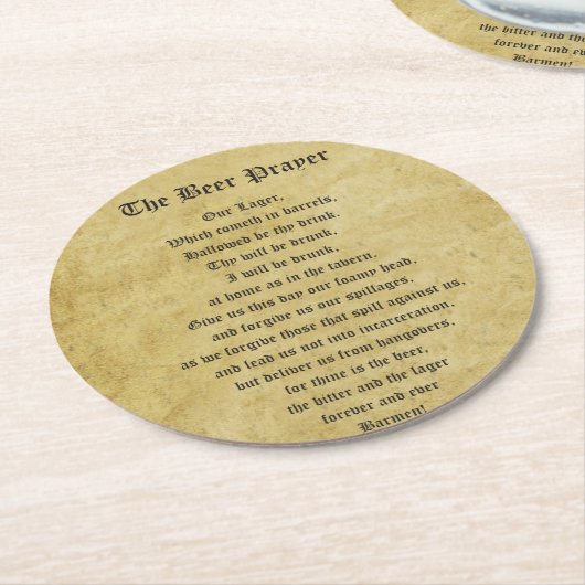 De bierbrouwer ronde kartonnen onderzetter (Gebogen)