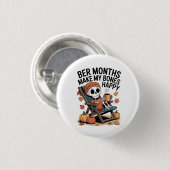 De biermaanden maken mijn Botten blij Ronde Button 3,2 Cm (Voorkant /achterkant)