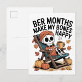 De biermaanden maken mijn Botten blij Uitnodiging Briefkaart (Voorkant / Achterkant)