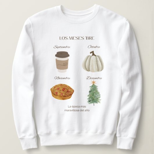 De ‘biermaanden’ Spaanse versie Sweatshirt (Design voorkant)