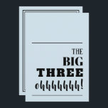 De BIG 30 Birthday-uitnodigingen<br><div class="desc">Een mijlpaal verjaardagsfeest? Ben zeker om een uitnodiging te verzenden die gasten voor uw partij zal opgewonden worden. "De GROTE DRIE HOhhhhhhh!" - verander in elke leeftijd - op de voorzijde en op de achterzijde op ELKE ACHTERGRONDKLEUR die u kiest. Geweldig voor elke leeftijd, een verrassing of niet, verander gewoon...</div>