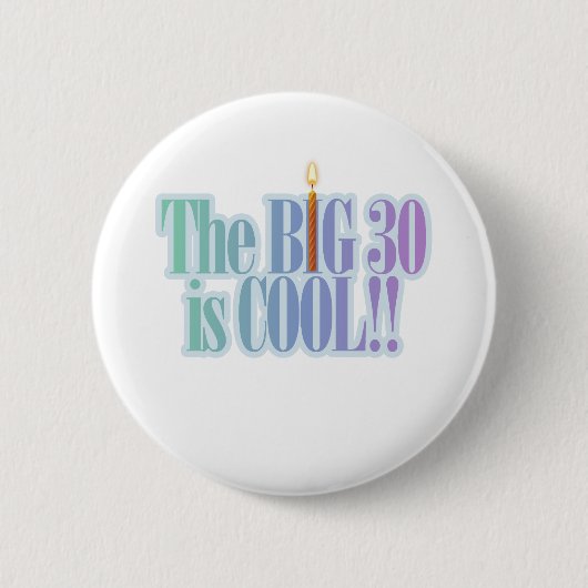 De Big 30 is Cool Ronde Button 5,7 Cm (Voorkant)