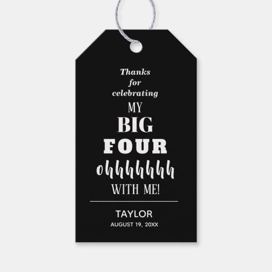 De BIG 40e verjaardag Cadeaulabel (Voorkant)