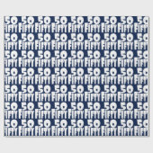 De BIG 50 50ste verjaardag Cadeaupapier (Vlak)