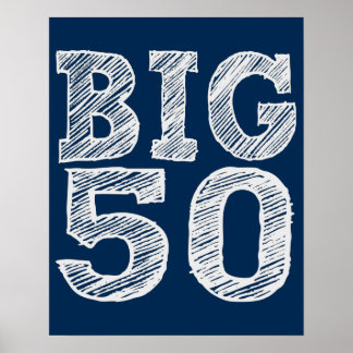 De BIG 50 50ste verjaardag Poster