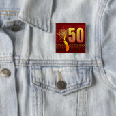 De Big 50 Birthday Button (In situ)