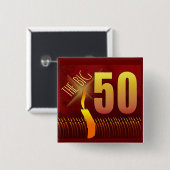 De Big 50 Birthday Button (Voorkant /achterkant)