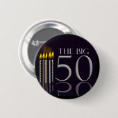 De Big 50 Birthday Button (Voorkant /achterkant)