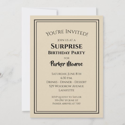 De BIG 50 Birthday-uitnodigingen (Achterkant)