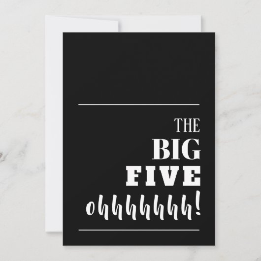 De BIG 50e verjaardag Kaart (Voorkant)