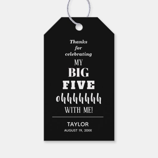 De BIG 50e verjaardag van de Favor Cadeaulabel (Voorkant)