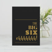 De BIG 60 Black Gold Birthday Party-uitnodigingen (Staand voorkant)