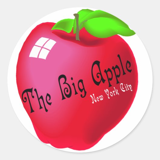 De Big Apple Ronde Sticker (Voorkant)