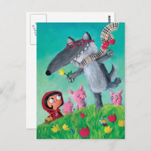 De Big Bad Wolf Briefkaart (Voorkant / Achterkant)