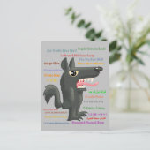 De Big Bad Wolf Briefkaart (Staand voorkant)