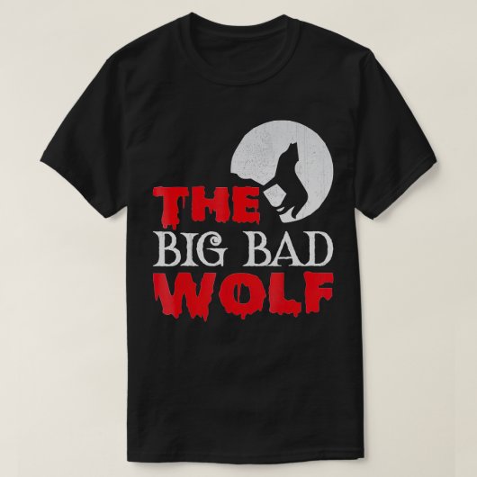 De Big Bad Wolf Halloween Costume Funny Cute Gift T-shirt (Design voorkant)