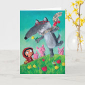 De Big Bad Wolf Kaart (Gele Bloem)