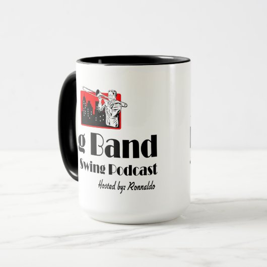 De Big Band en Swing Podcast - Mok van 15 oz (Voorkant links)