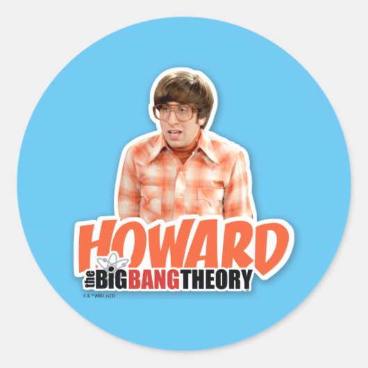 De Big Bang Theory | Howard Ronde Sticker (Voorkant)