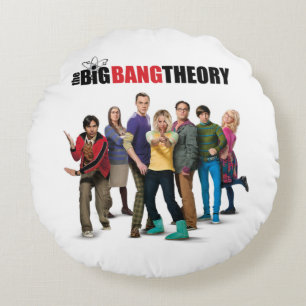 De Big Bang Theory Karakters Rond Kussen