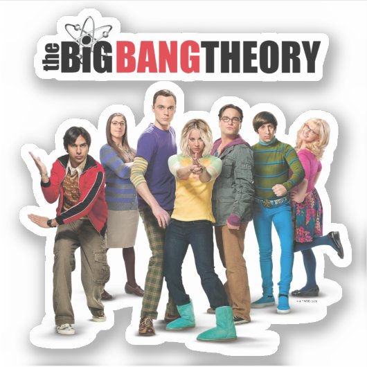 De Big Bang Theory Karakters Sticker (Voorkant)
