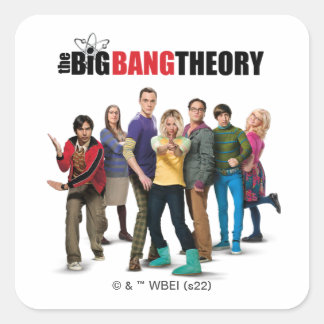 De Big Bang Theory Karakters Vierkante Sticker
