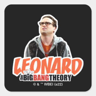 De Big Bang Theory Leonard Vierkante Sticker