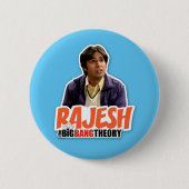 De Big Bang Theory | Rajesh Ronde Button 5,7 Cm (Voorkant)