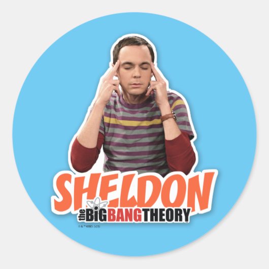 De Big Bang Theory | Sheldon Ronde Sticker (Voorkant)
