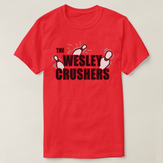 De Big Bang Theory Wesley Crushers Bowling T-shirt (Design voorkant)