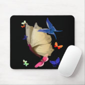 De Big Beige Butterfly Mousepad Muismat (Met muis)