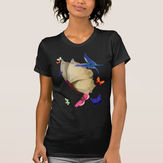 De Big Beige Butterfly T-Shirt (Voorkant)