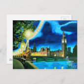 De Big Ben en het parlement van Londen met Thames Briefkaart (Voorkant / Achterkant)