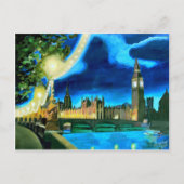 De Big Ben en het parlement van Londen met Thames Briefkaart (Voorkant)