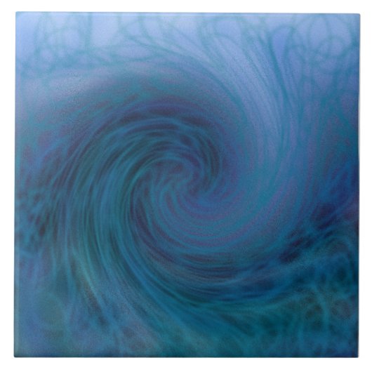 De Big Blue Wave Tile Tegeltje (Voorkant)