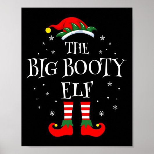 De Big Booty Elf kerstfamilie Matching Group Poster (Voorkant)