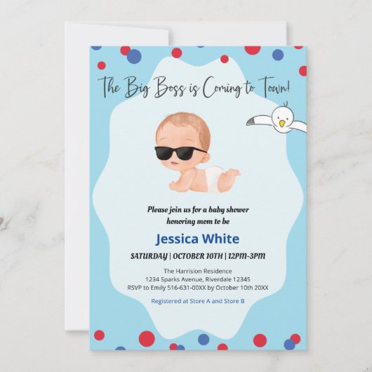 De Big Boss komt naar de stad. Uitnodiging (Voorkant)